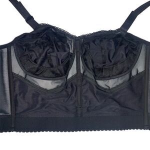 Goddess Women's Longline Bra Black Size 42D ‎ Lace